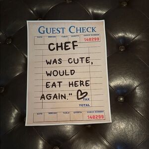 Charming Black and White Guest Check Wall Art